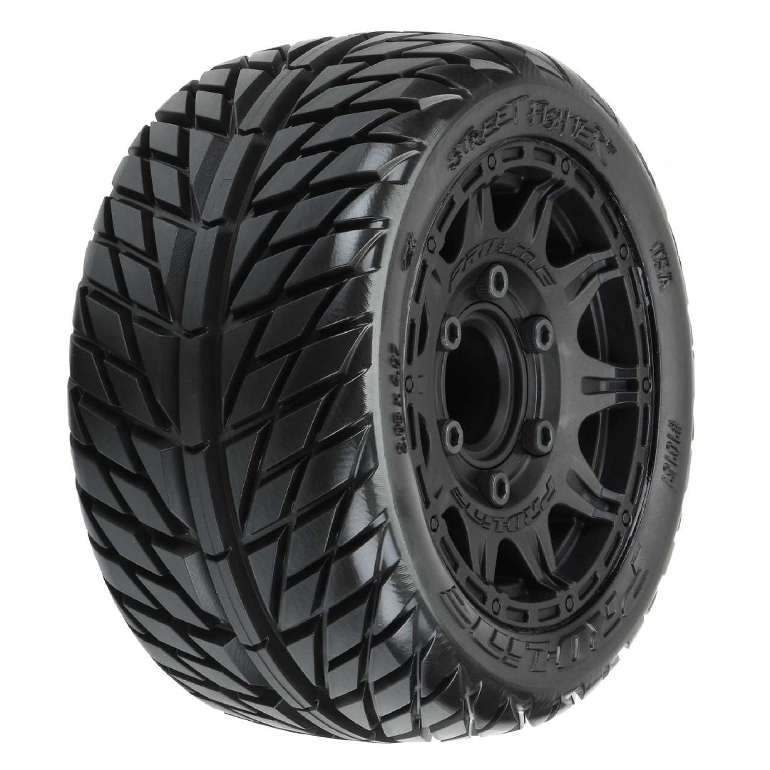 PRO1016110 Pro-Line Street Fighter LP 2.8" on Black Rem Hex Wheels (2)
