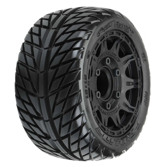 PRO1016110 Pro-Line Street Fighter LP 2.8" on Black Rem Hex Wheels (2)