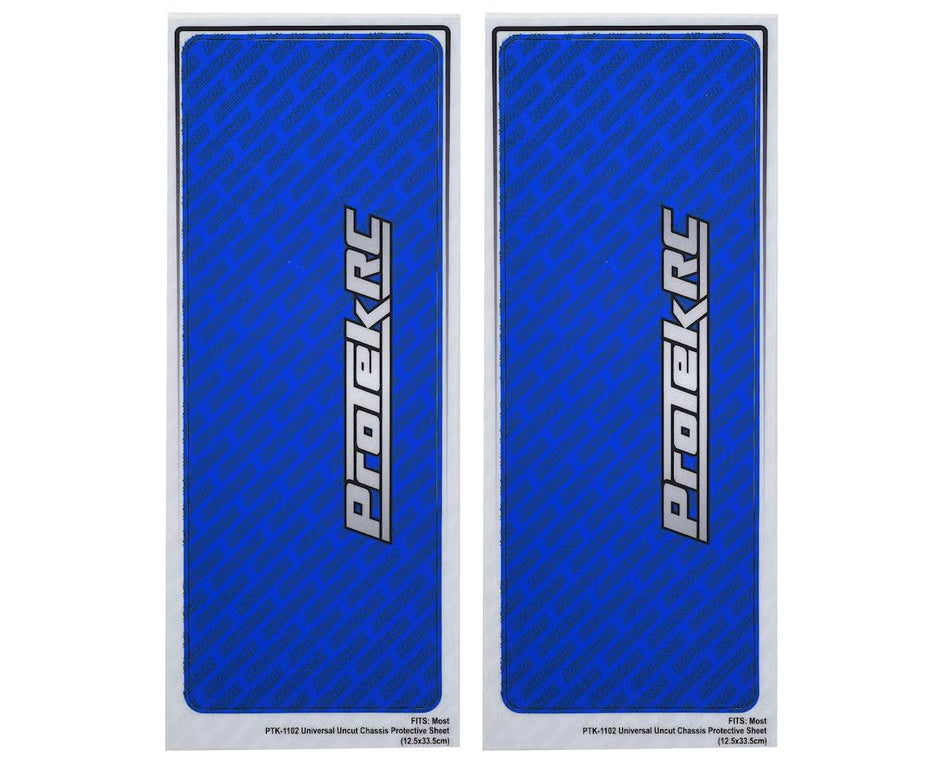 PTK-1102-BLU ProTek RC Universal Chassis Protective Sheet (Blue) (2) (12.5x33.5cm)