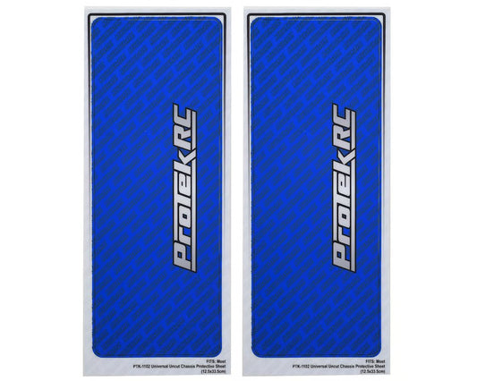PTK-1102-BLU ProTek RC Universal Chassis Protective Sheet (Blue) (2) (12.5x33.5cm)