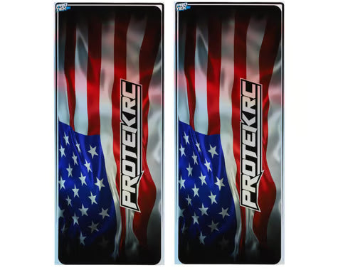 PTK-1102-USHALO ProTek RC Universal Chassis Protective Sheet (Holographic USA) (2) (12.5x33.5cm)