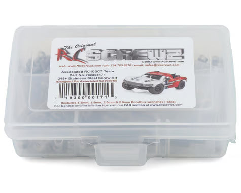 RCZASC171 RC Screwz Team Associated RC10SC7 1/10 Short Course Truck Stainless Steel Screw Kit