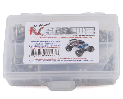 RCZTRA093 RC Screwz Stainless Steel Screw Kit for Traxxas Stampede VXL 4x4