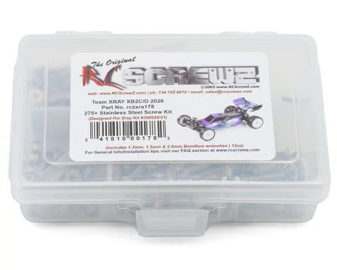 RCZXRA178 RC Screwz Xray XB2 '26 Stainless Steel Screws Kit