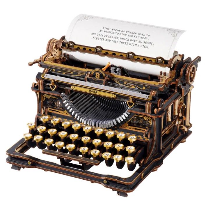 ROELK703B ROKR Mechanical Typewriter 3D Wooden Puzzle - Classic Version