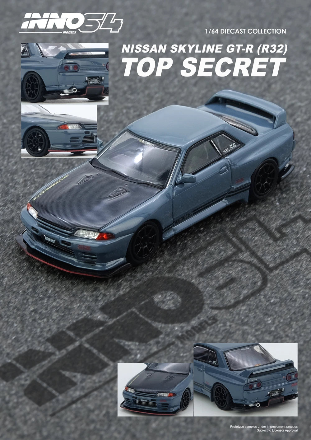 Inno64 R32 GT-R Top Secret Stealth Grey