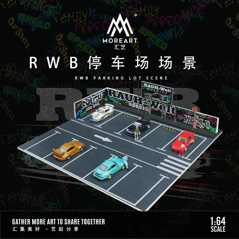 MO641066 MoreArt A-RWB Parking Lot Scene