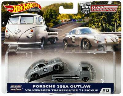 Hot Wheels Premium Team Transport Porsche 356A Outlaw Volkswagen Transporter T1 Pickup
