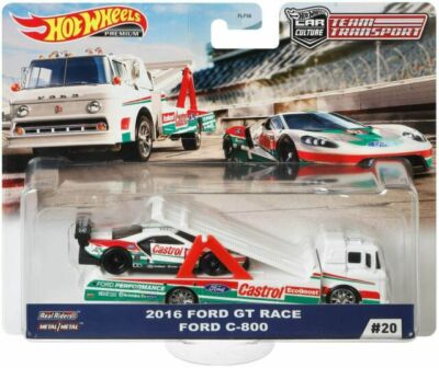Hot Wheels Premium Team Transport 2016 Ford GT Race Ford C-800