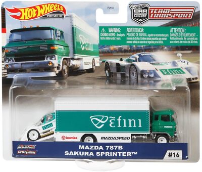 Hot Wheels Premium Team Transport Mazda 787B Sakura Sprinter