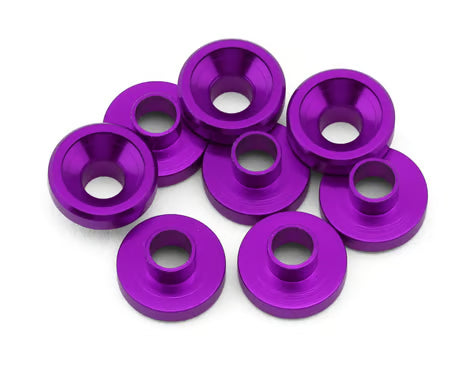 REEFS155 Reefs RC Aluminum Countersunk Servo Washers (Purple) (8)