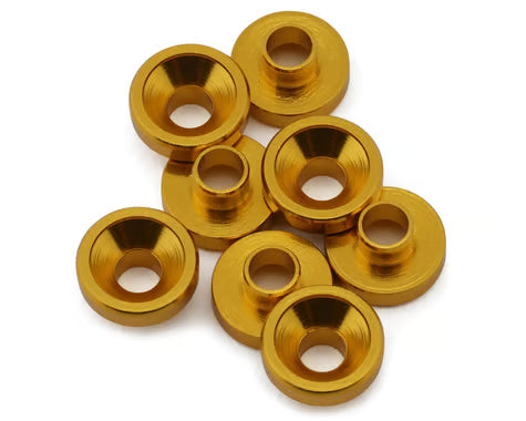 REEFS172 Reefs RC Aluminum Countersunk Servo Washers (Gold) (8)