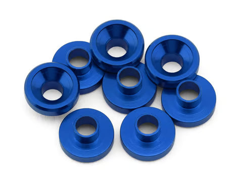 REEFS52 Reefs RC Aluminum Countersunk Servo Washers (Blue) (8)