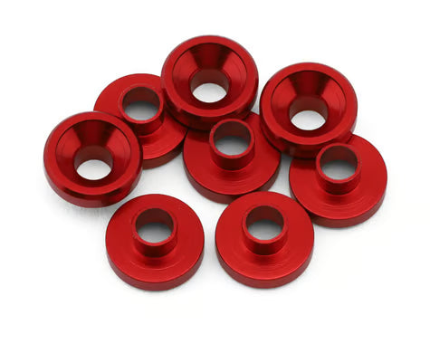 REEFS53 Reefs RC Aluminum Countersunk Servo Washers (Red) (8)