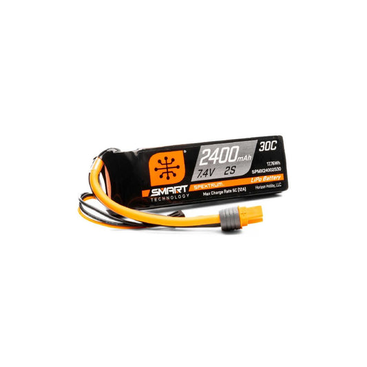 SPMX24002S30 Spektrum 2400mAh 2S 7.4V Smart G1 30C LiPo IC3