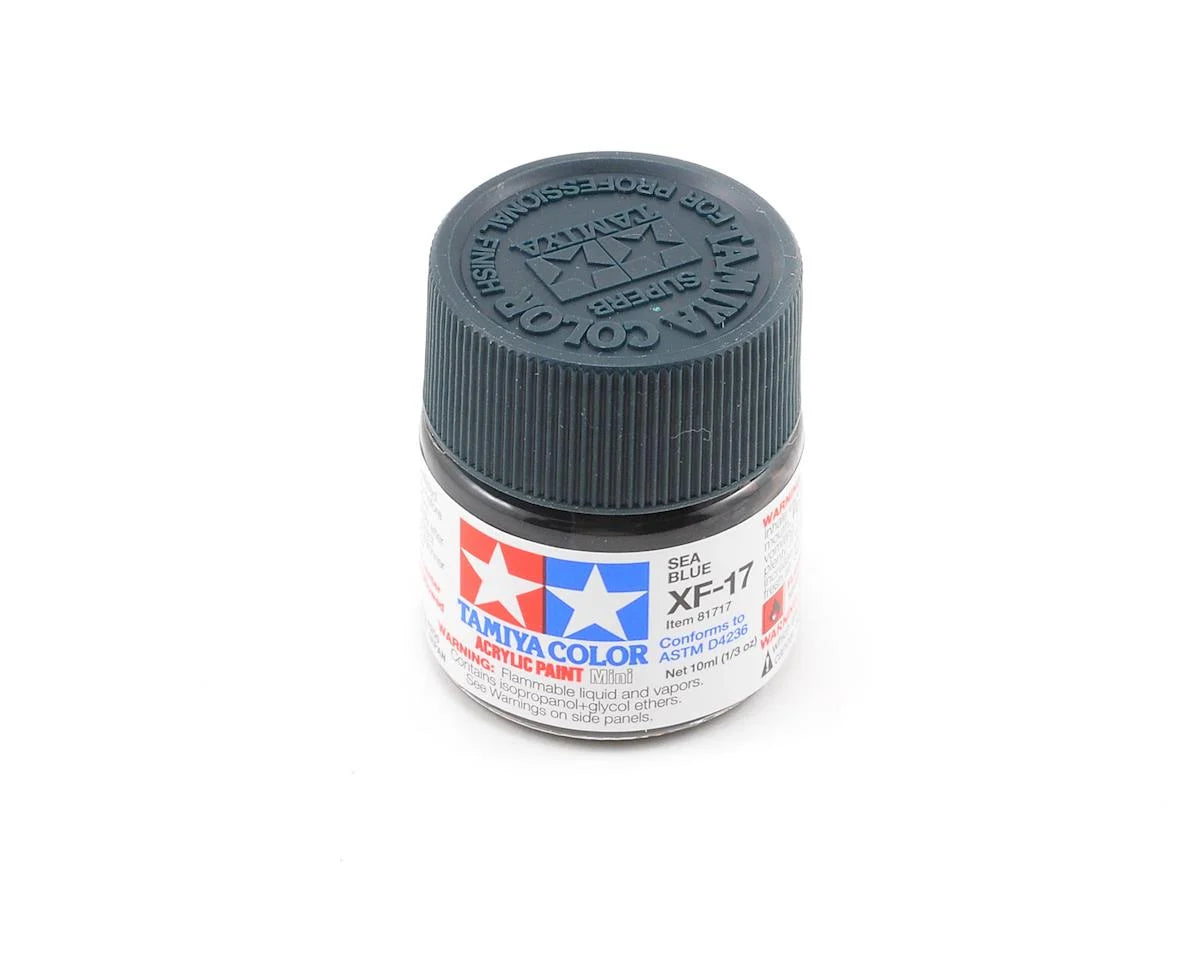 81717 Tamiya XF-17 Flat Sea Blue Acrylic Paint (10ml)