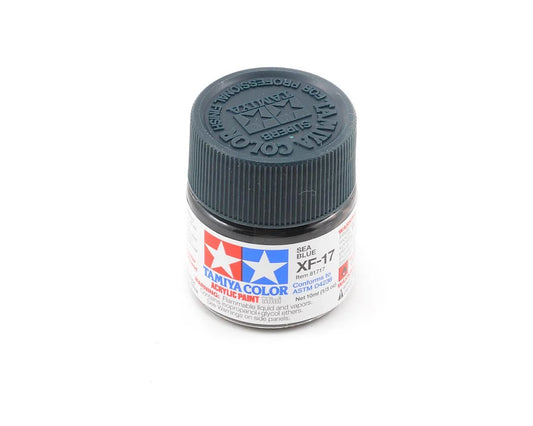 81717 Tamiya XF-17 Flat Sea Blue Acrylic Paint (10ml)