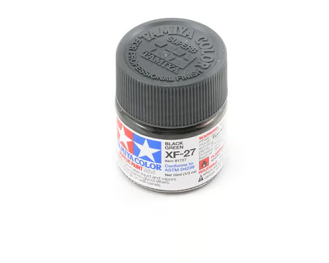 81727 Tamiya XF-27 Flat Black Green Acrylic Paint (10ml)