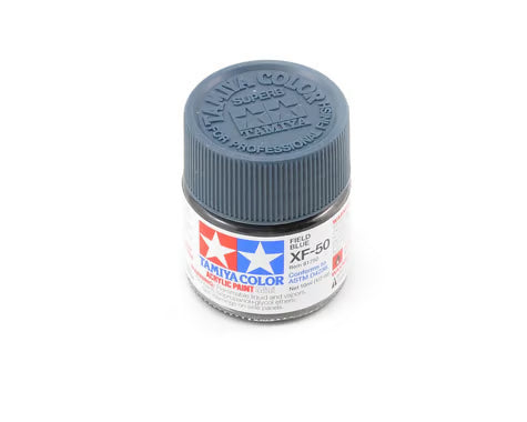 81750 Tamiya XF-50 Flat Field Blue Acrylic Paint (10ml)