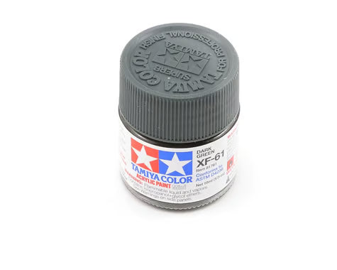 81761 Tamiya XF-61 Flat Dark Green Acrylic Paint (10ml)