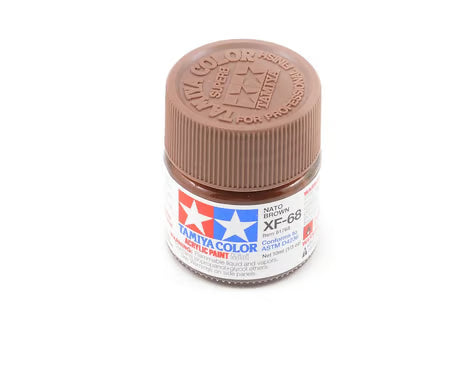 81768 Tamiya XF-68 Flat Nato Brown Acrylic Paint (10ml)