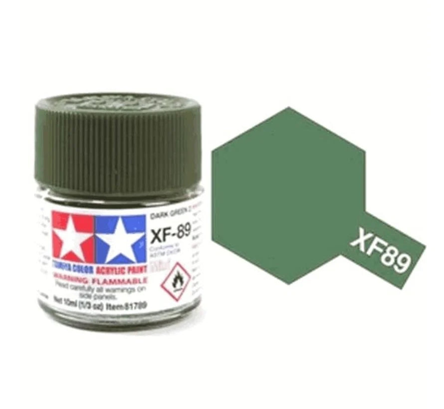 81789 Tamiya XF-89 Dark Green 2 Acrylic Paint (10ml)