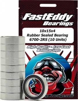 Fast Eddy Sealed Bearing Set Rubber 10x15x4 6700-2RS (10)