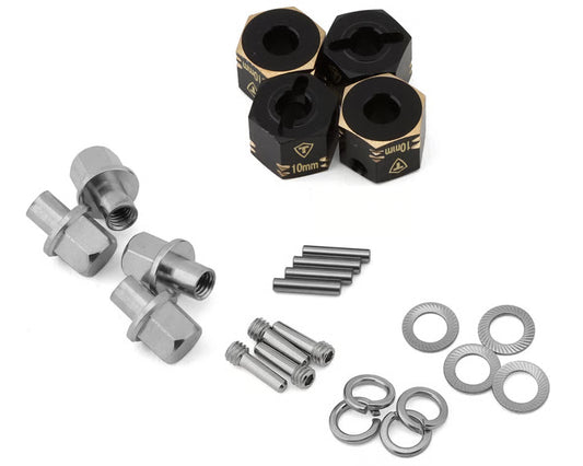 TLHTCAPRA-30 Treal Hobby Capra/SCX10 III 12mm Brass Extended Wheel Hex Adapters (4) (+10mm)