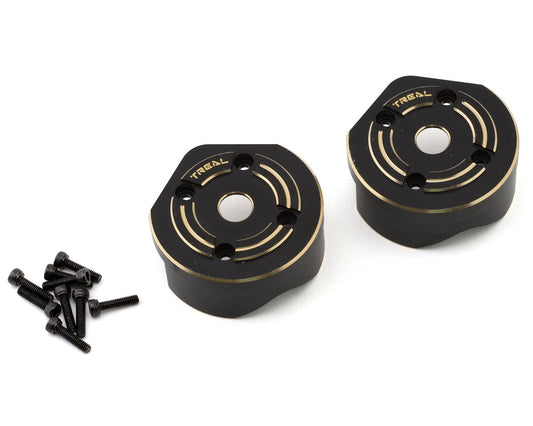 TLHTSCX10_III-34 Treal Hobby Axial SCX10 III/Capra Brass Outer Portal Covers (93g)
