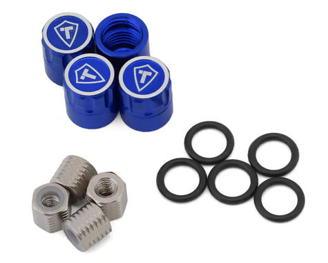 TLHTWHEEL-108 Treal Hobby 1.9" Scale 4mm Wheel Center Caps (Blue) (4)