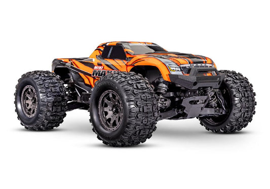 TRA107154-1ORANGE Traxxas Mini Maxx Brushless 1/16 4WD RTR Monster Truck (Orange) w/TQ 2.4Ghz Radio, Battery
