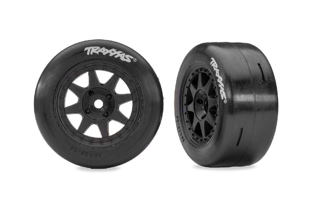 TRA10876-BLK Traxxas T&W, Assembled (Black, Dual Profile, Hard, Front) (2)