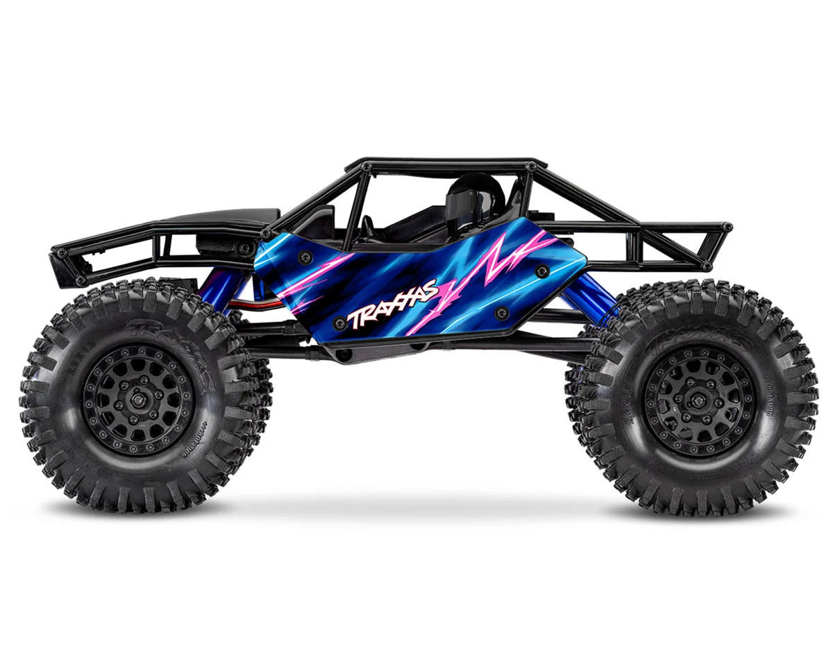 TRA120074-1BLUE Traxxas TXC-4M Extreme Crawler 1/18 4WD RTR Brushless Rock Crawler (Blue) w/TQ 2.4GHz Radio, Battery & Charger