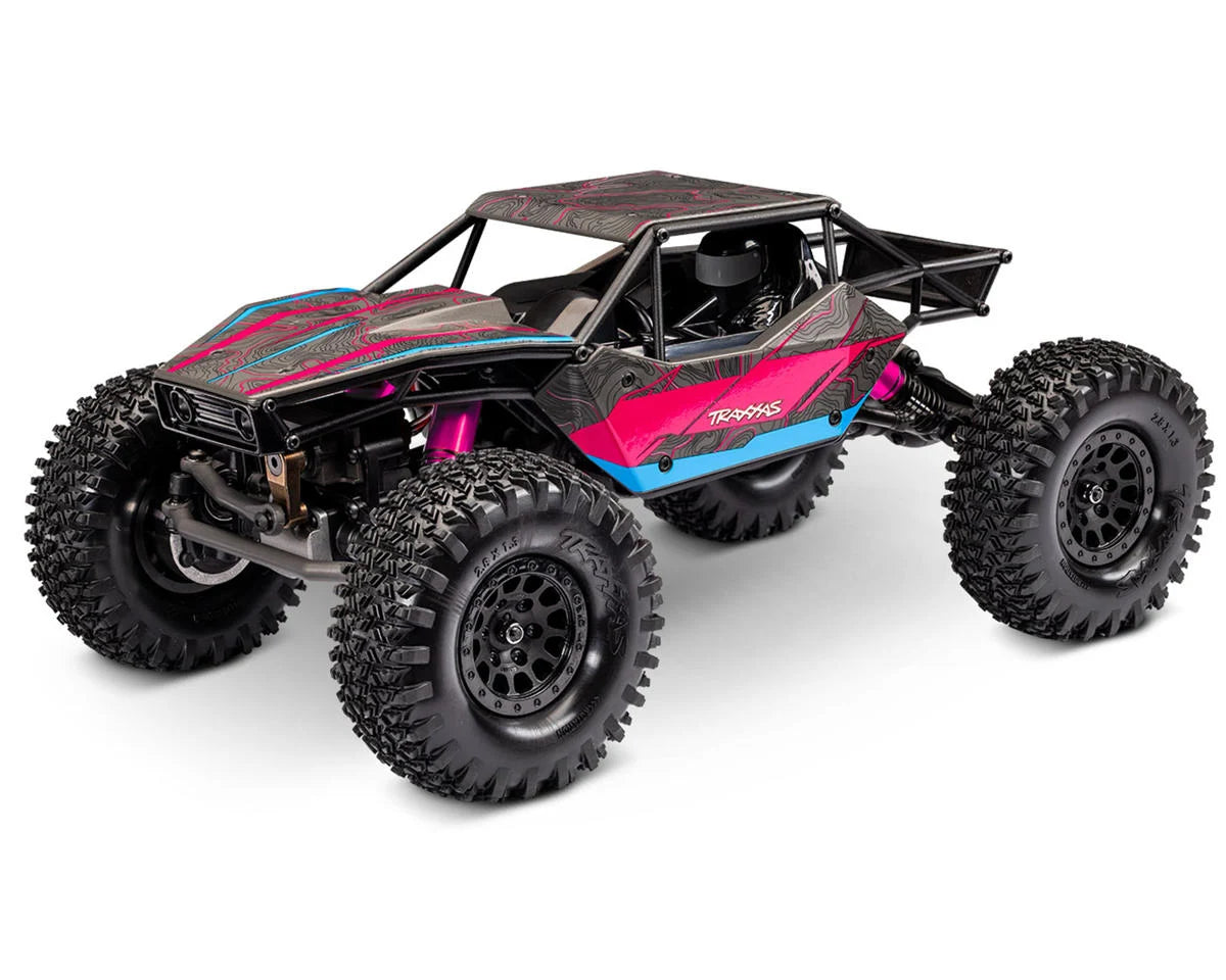 TRA120074-1PINK Traxxas TXC-4M Extreme Crawler 1/18 4WD RTR Brushless Rock Crawler (Pink) w/TQ 2.4GHz Radio, Battery & Charger