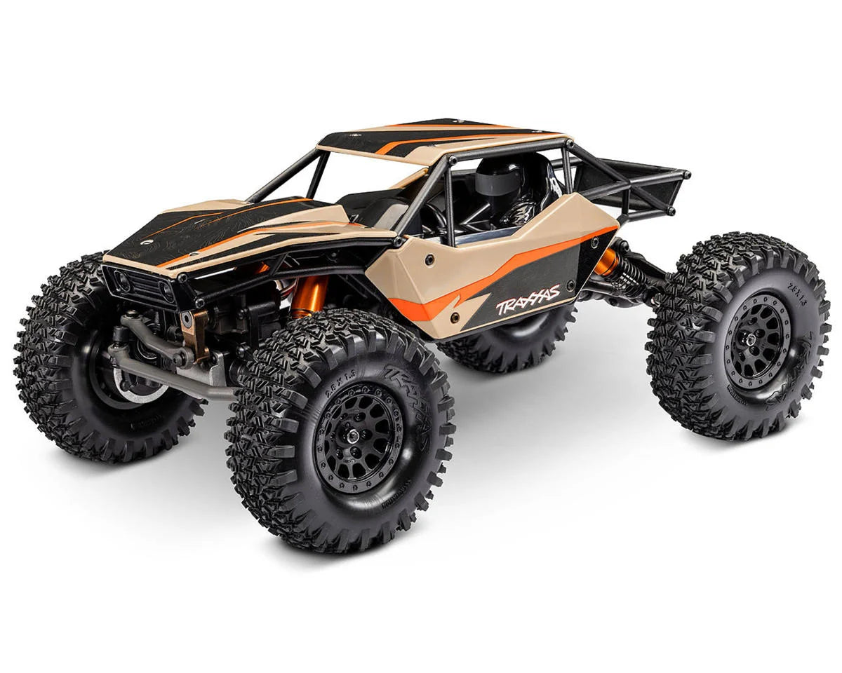 TRA120074-1TAN Traxxas TXC-4M Extreme Crawler 1/18 4WD RTR Brushless Rock Crawler (Tan) w/TQ 2.4GHz Radio, Battery & Charger