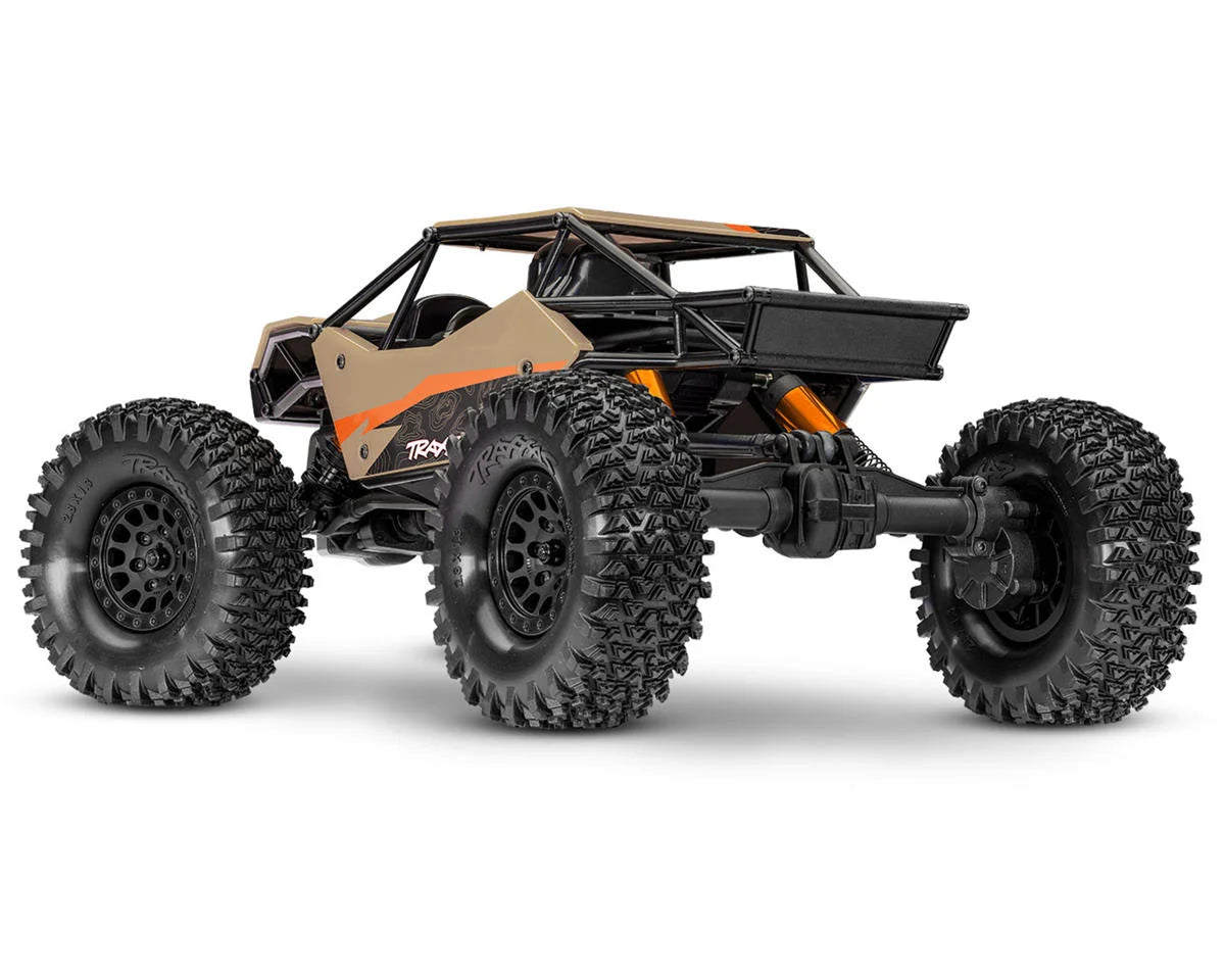 TRA120074-1TAN Traxxas TXC-4M Extreme Crawler 1/18 4WD RTR Brushless Rock Crawler (Tan) w/TQ 2.4GHz Radio, Battery & Charger