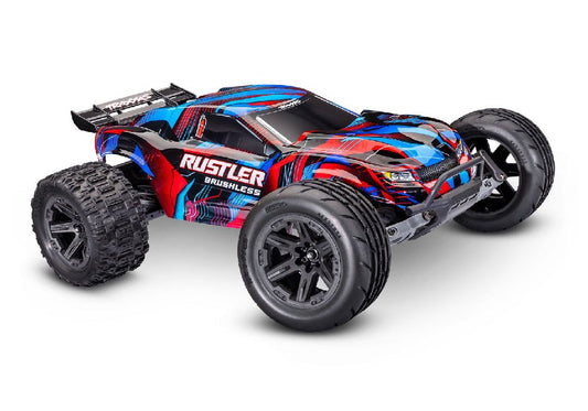 TRA37454-4RED Traxxas Rustler VX3 1/10 RTR 2WD Brushless Stadium Truck (Red) w/VX3 ESC, TQi Sport 2.4GHz Radio & TSM (Copy)