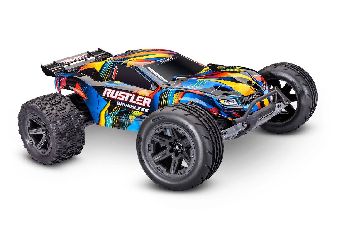 TRA37454-4YELLOW Traxxas Rustler VX3 1/10 RTR 2WD Brushless Stadium Truck (Yellow) w/VX3 ESC, TQi Sport 2.4GHz Radio & TSM (Copy) (Copy)