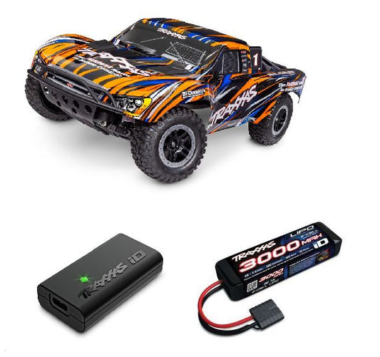 TRA58334-4ORANGE Traxxas 1/10 Slash BL-2S HD 2wd RTR - Orange w/Charger & Battery