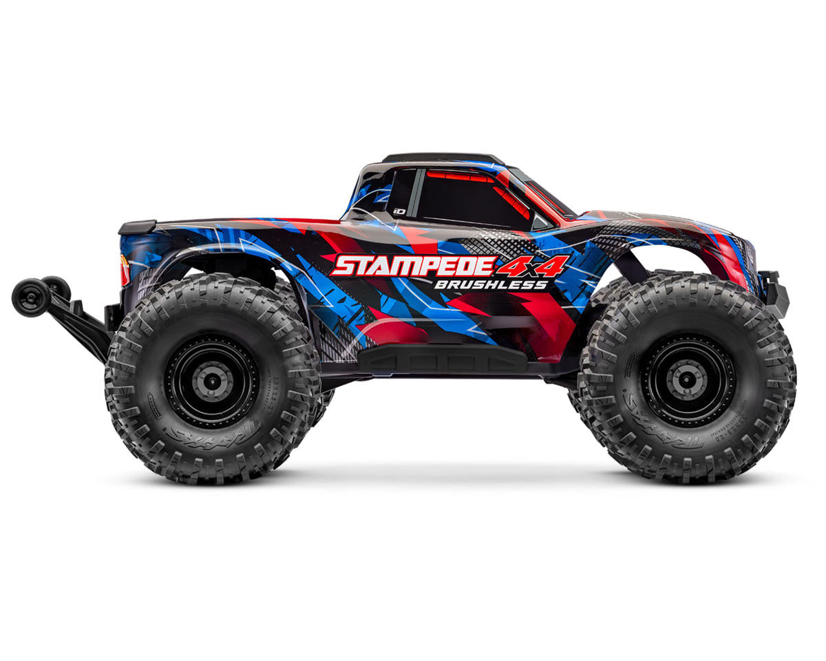 TRA67454-4RED Traxxas Stampede 4x4 VX3 1/10 RTR 4WD Brushless Monster Truck (Red) w/VX3 ESC, TQi Sport 2.4GHz Radio & TSM