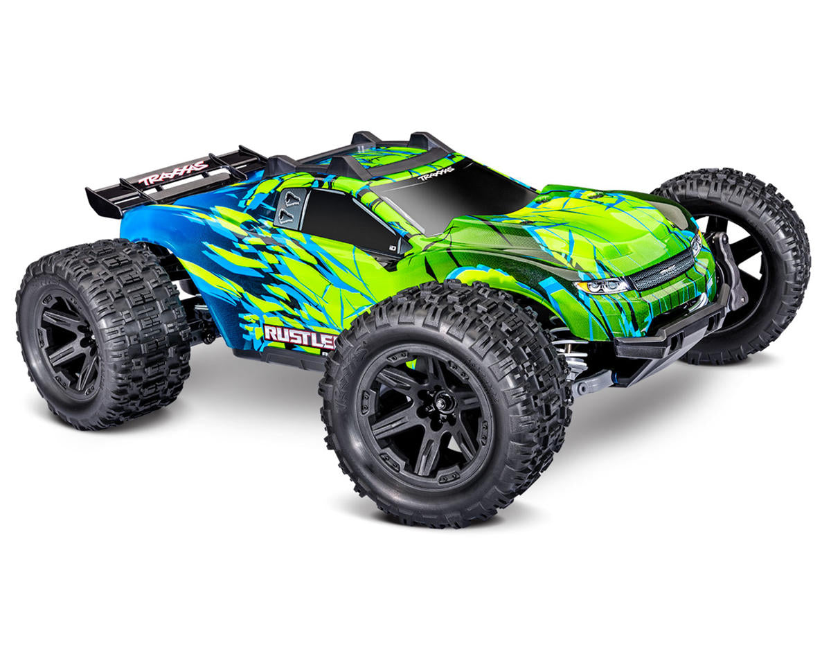 TRA67464-4GREEN Traxxas Rustler 4x4 VX3 1/10 RTR 4WD Brushless Stadium Truck (Green) w/VX3 ESC, TQi Sport 2.4GHz Radio & TSM
