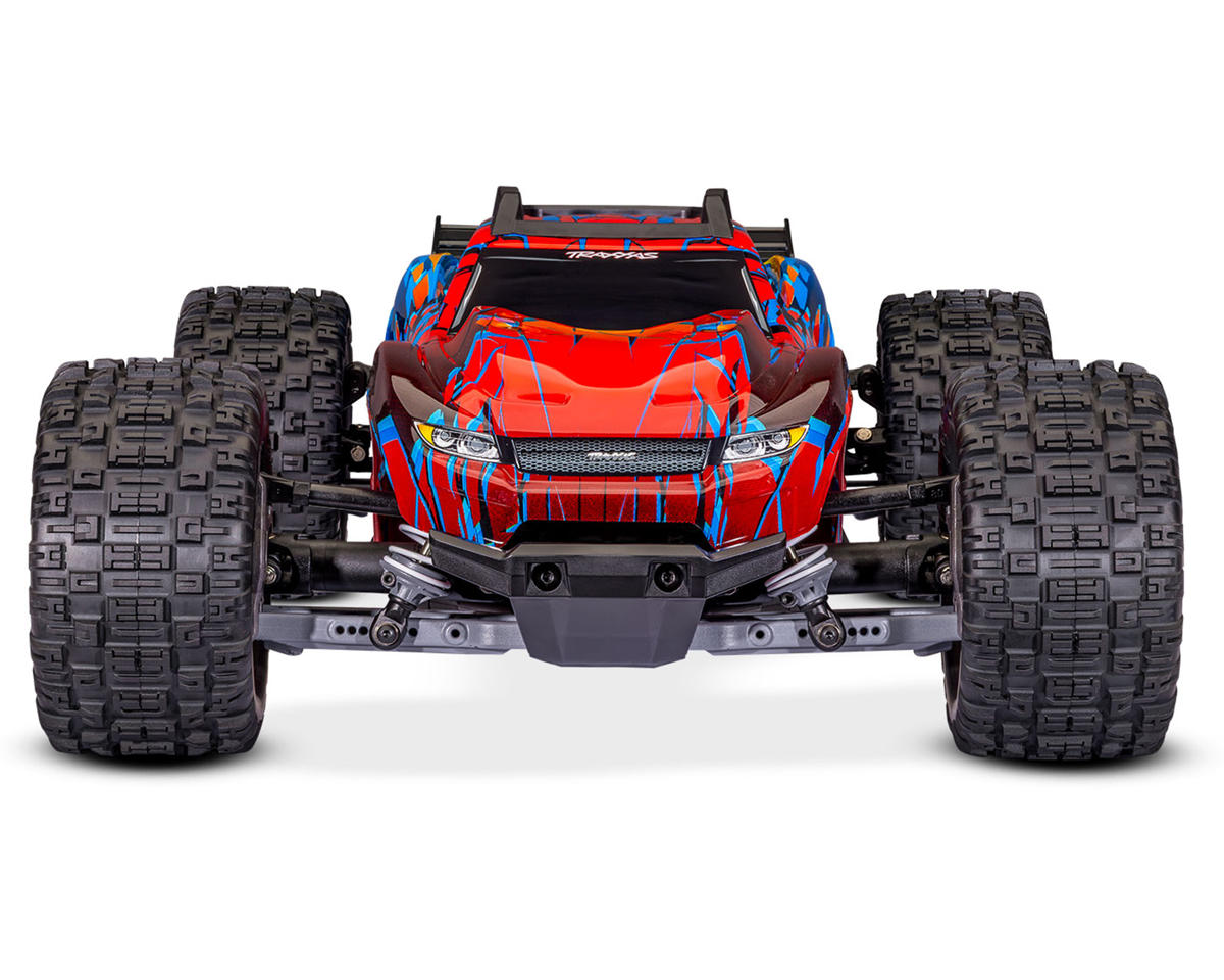 TRA67464-4RED Traxxas Rustler 4x4 VX3 1/10 RTR 4WD Brushless Stadium Truck (Red) w/VX3 ESC, TQi Sport 2.4GHz Radio & TSM