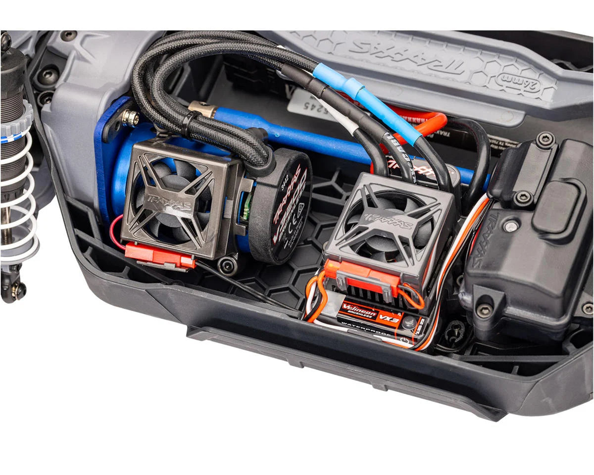 TRA67464-4RED Traxxas Rustler 4x4 VX3 1/10 RTR 4WD Brushless Stadium Truck (Red) w/VX3 ESC, TQi Sport 2.4GHz Radio & TSM