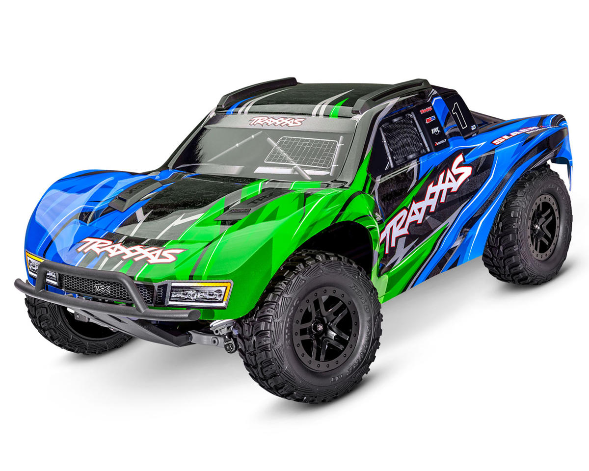 TRA68454-4GREEN Traxxas Slash 4x4 VX3 1/10 RTR 4WD Brushless Short Course Truck (Green) w/VX3 ESC, TQi Sport 2.4GHz Radio & TSM