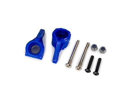 TRA9137-BLUE Traxxas Steering Blocks, Extreme HD, Blue(2)(#9180/9181/9182)