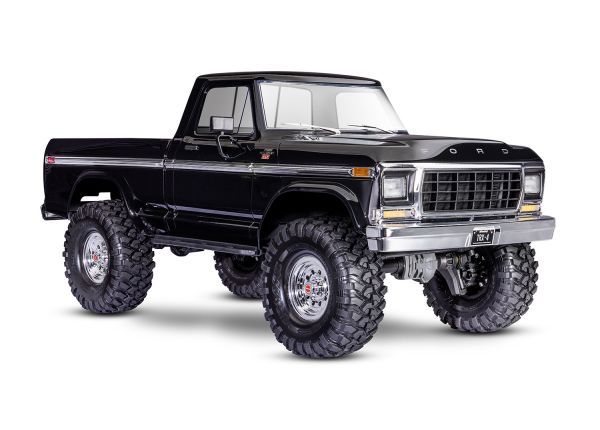 TRA92144-4BLACK Traxxas TRX-4 1/10 4WD RTR Scale & Trail Rock Crawler w/Ford F-150 Truck Body (Black) w/XL-5 HV ESC & TQ 2.4GHz Radio