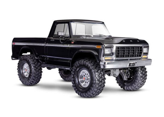 TRA92144-4BLACK Traxxas TRX-4 1/10 4WD RTR Scale & Trail Rock Crawler w/Ford F-150 Truck Body (Black) w/XL-5 HV ESC & TQ 2.4GHz Radio