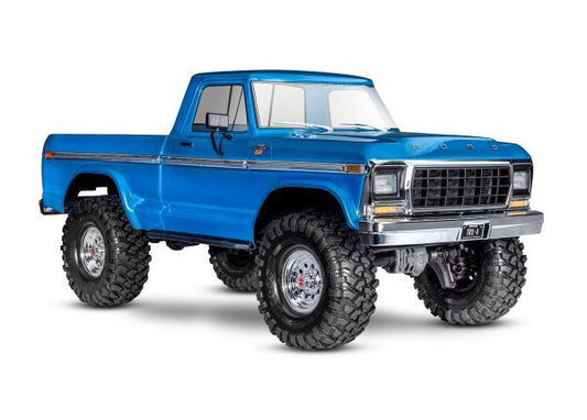 TRA92144-4BLUE Traxxas TRX-4 1/10 4WD RTR Scale & Trail Rock Crawler w/Ford F-150 Truck Body (Blue) w/XL-5 HV ESC & TQ 2.4GHz Radio