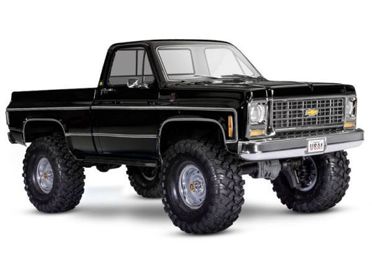TRA92154-4BLACK Traxxas TRX-4 1/10 4WD RTR Scale & Trail Rock Crawler w/1979 Chevrolet K10 Truck Body (Black) w/XL-5 HV ESC & TQ 2.4GHz Radio