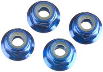 TRA1747R Traxxas Nuts 4mm Flanged Nylon Locking (4)